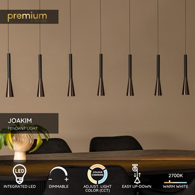 Lucide JOAKIM - Pendant light - LED Dim. - CCT - 7x6,2W 2700K/4000K - Coffee | Premium